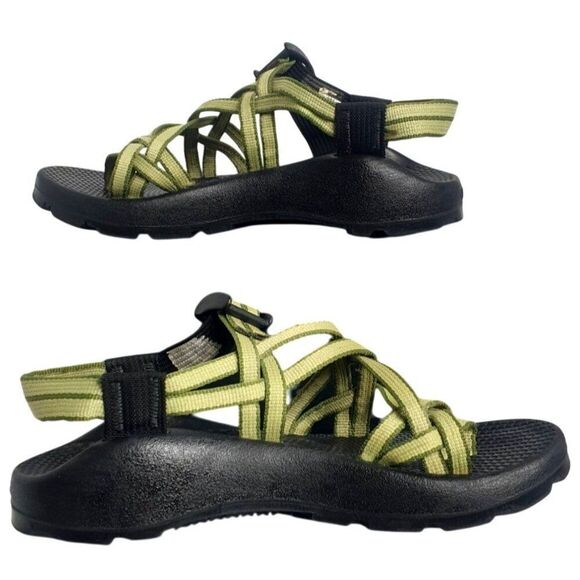 Chaco Womens 6 ZX2 Vibram Sandals Green Black Strappy Classic Sports Outdoors - Picture 4 of 5